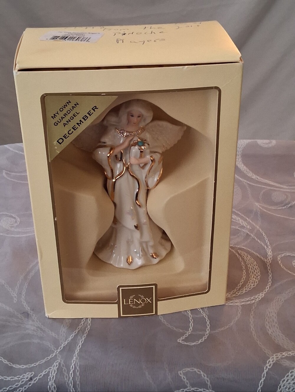 Lenox "My Guardian Angel" Porcelain Figurine Birthstone-December